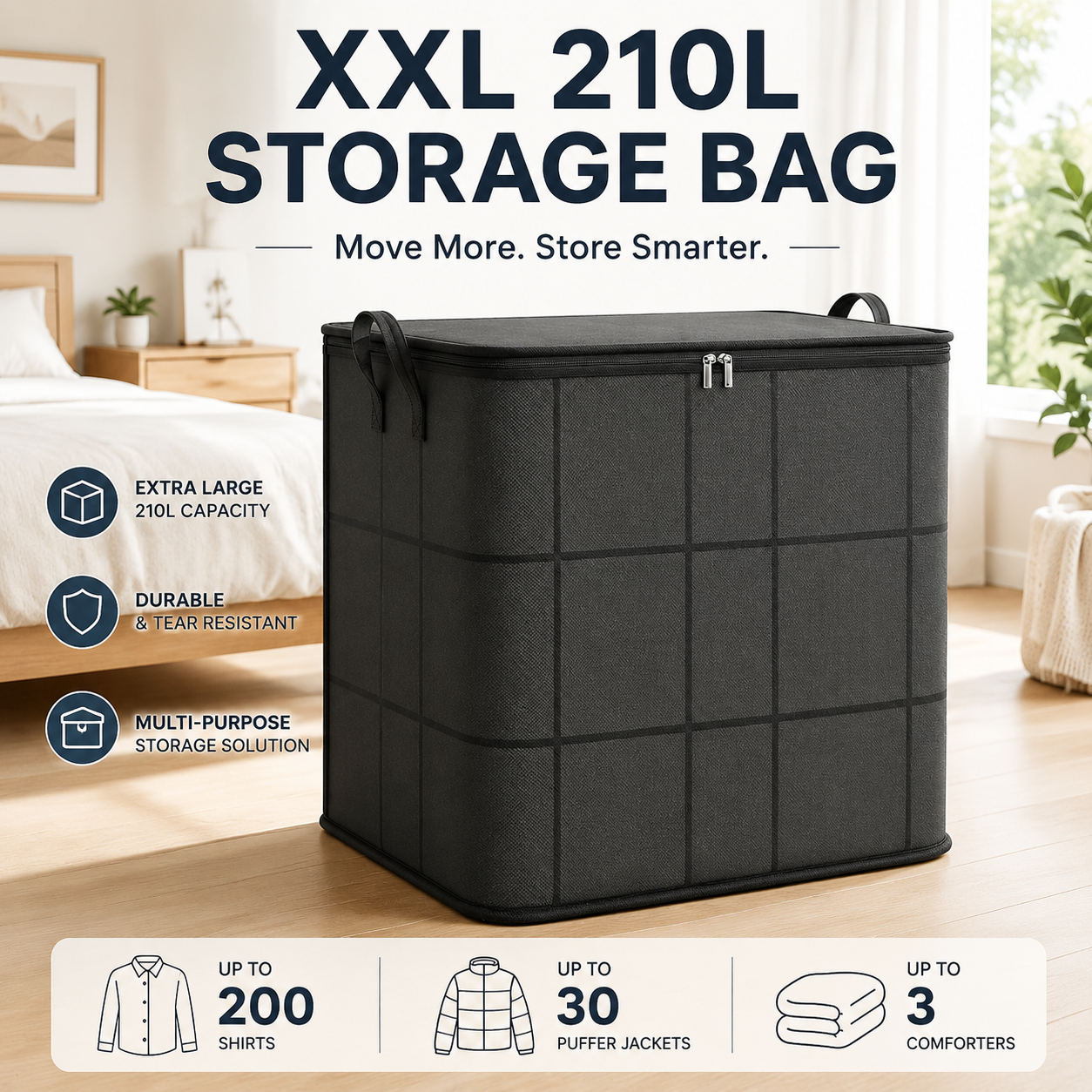 🔥 Hot sell! 🏠 XXL 210L Storage Bag
