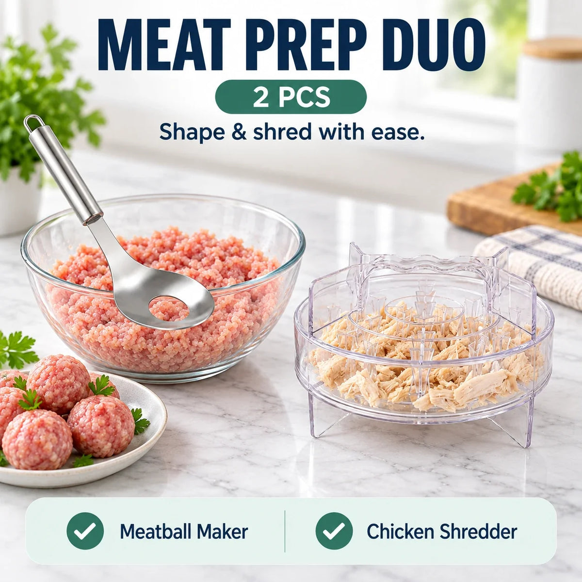 4-in-1 Kitchen Prep Tool Set | Slice, Shred & Shape