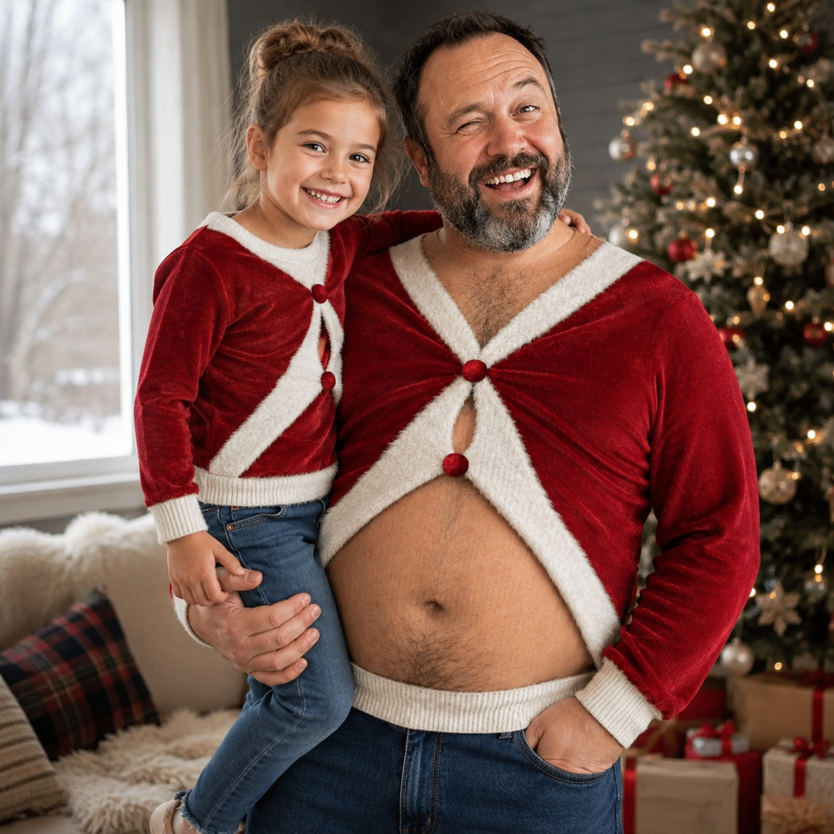 🎄 Too Much Holiday Cheer Ugly Christmas Sweatshirt – Funny Festive Holiday Gift for Men