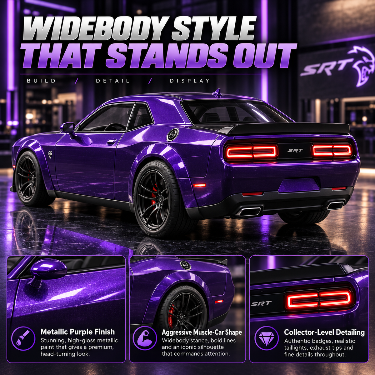 🏎️ Premium DIY American Muscle Car Model Kit
