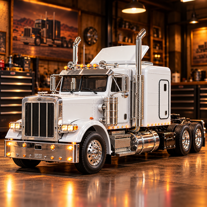 🚛 Candy Apple Red American Truck Model Kit – Build Your Own Classic Semi Truck