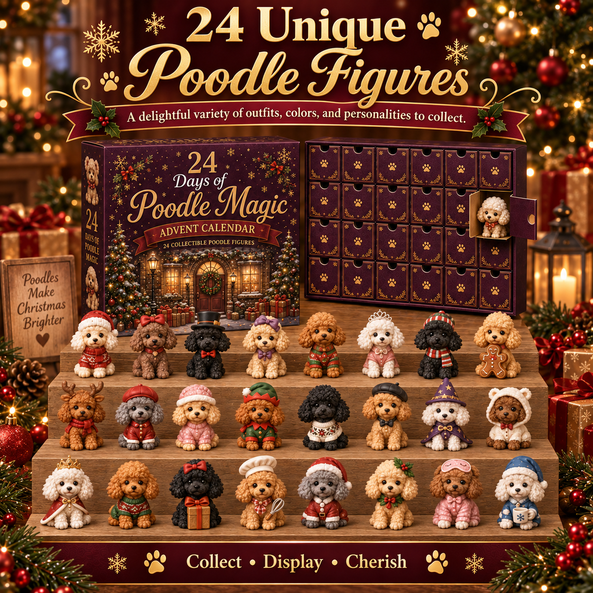 🎁 Poodle Lover’s 24-Day Christmas Advent Calendar 🐩❤️