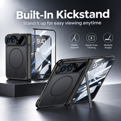 For iPhone Duo -3 In 1 Magnetic Case + Screen Protector & Hinge Stand