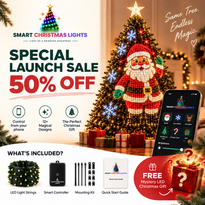 🎄 Smart Christmas Tree Lights ✨ 100+ Effects, DIY Animations & Music Sync