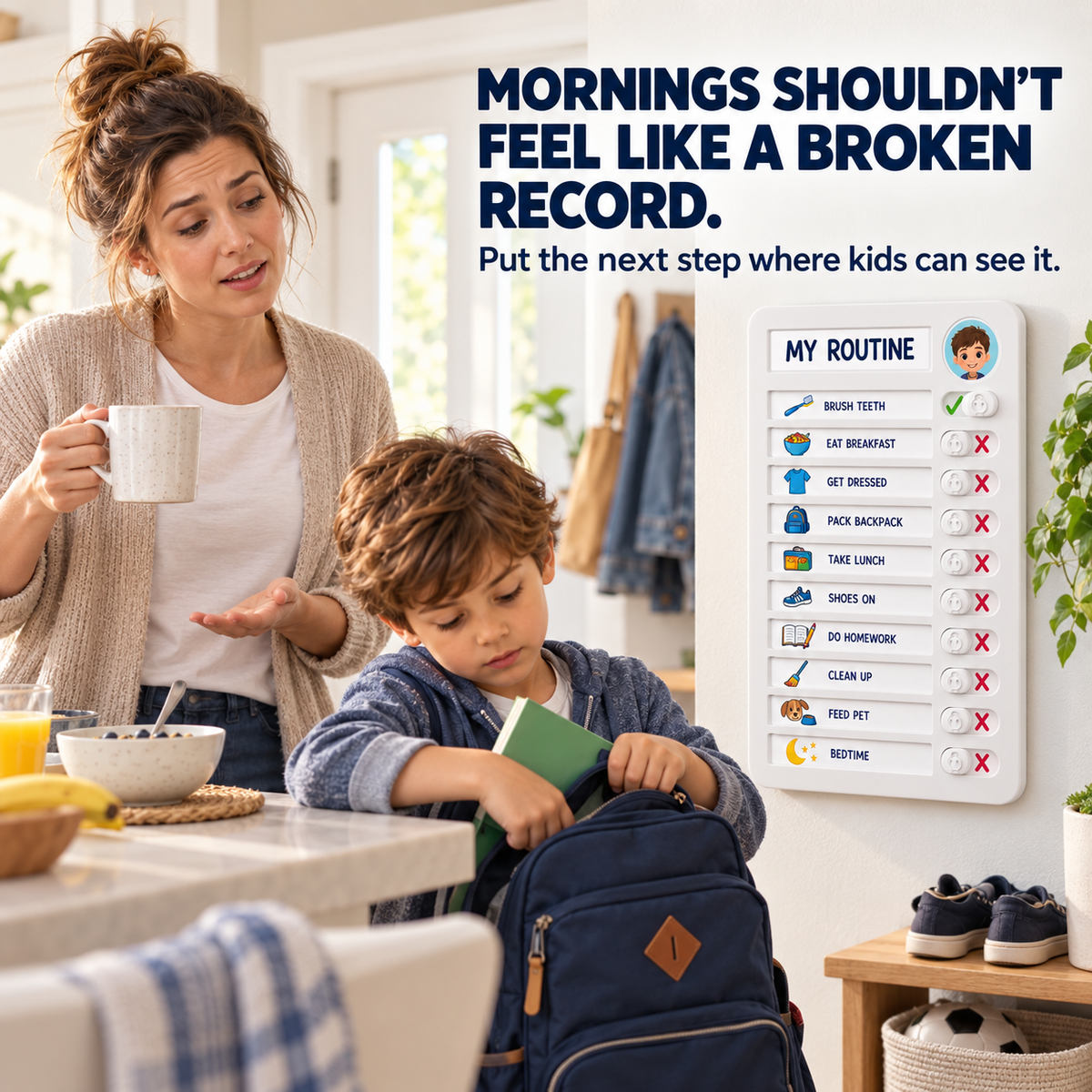 🧒 Kids Visual Chore Board – Make Everyday Routines Easier to See & Follow