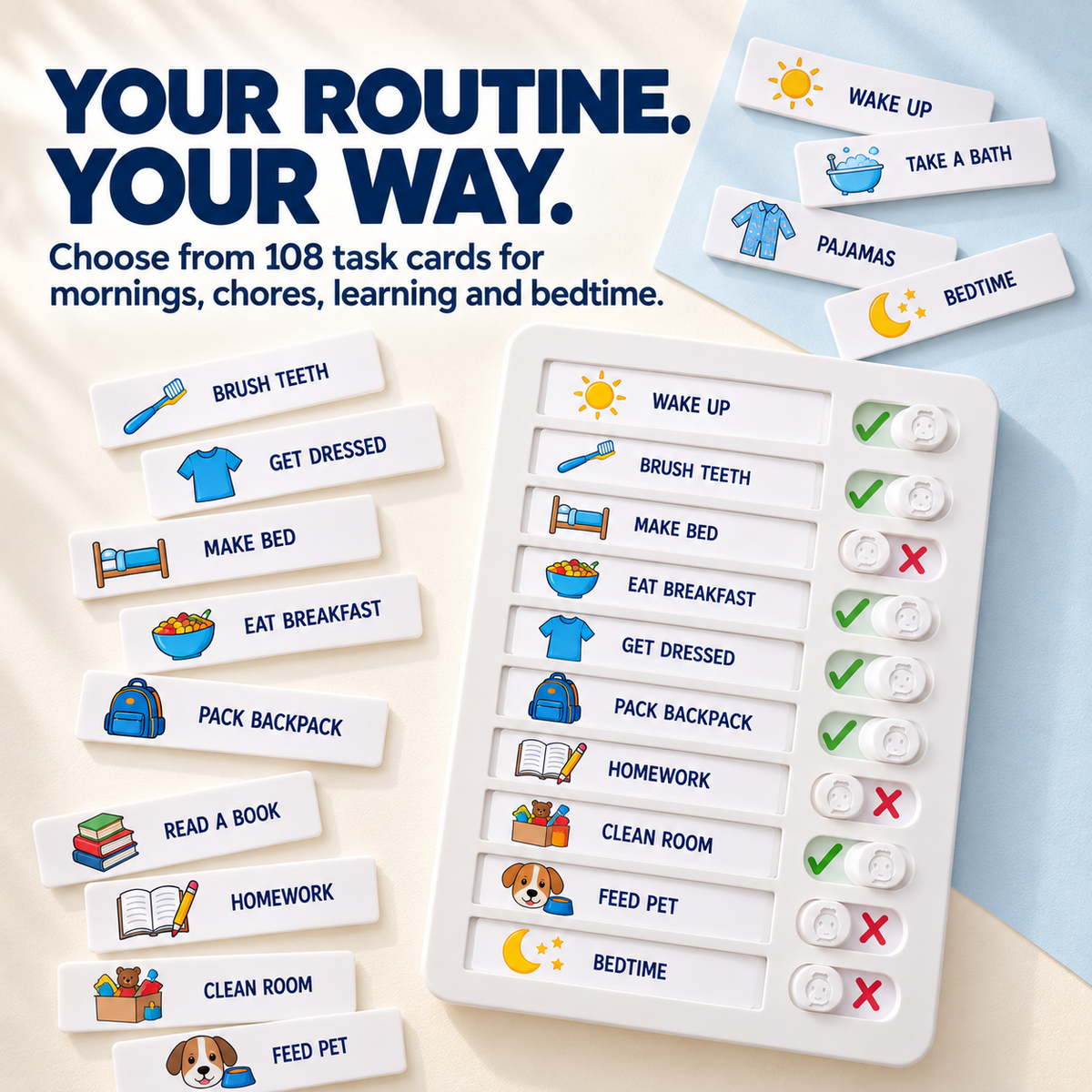 🧒 Kids Visual Chore Board – Make Everyday Routines Easier to See & Follow