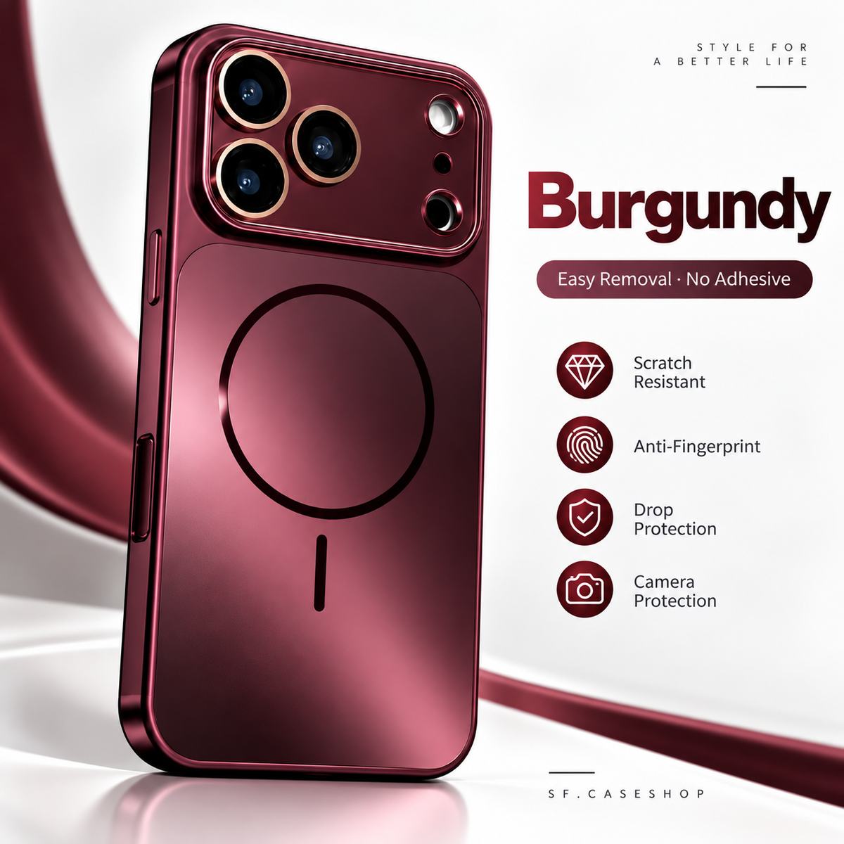 Luxury Metallic MAGNETIC Case with Full Camera Protection