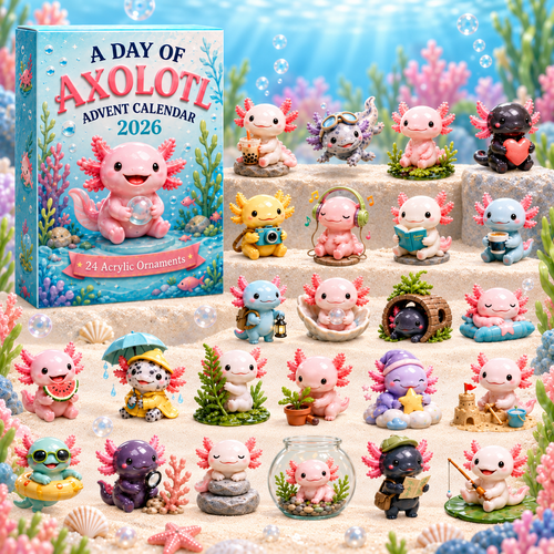 CHRISTMAS 40% OFF - A Day Of Axolotl Advent Calendar 2026 - 24-Day Festive Countdown
