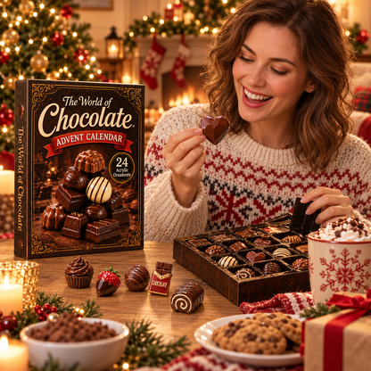 CHRISTMAS 40% OFF - The World of Chocolate Advent Calendar 2026 - 24-Day Festive Countdown
