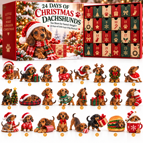 🐶 Too Short for Santa's Sleigh?!2026 Christmas Dachshunds – 24 Days of Little Legs & Big Mischief
