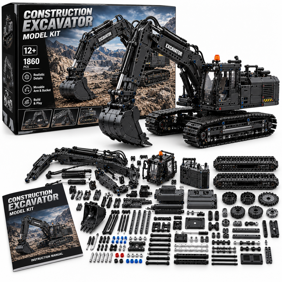 🏗️ Build It Yourself! 🔧 Construction Excavator Model Kit