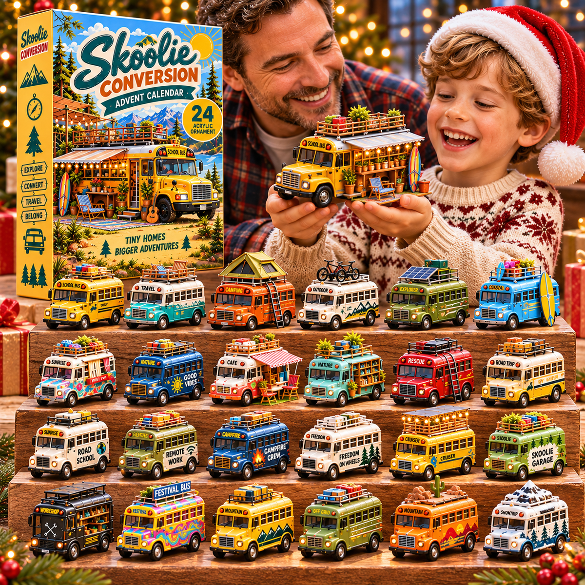 🚌🎄Skoolie Conversion 24 Days Festive Countdown Advent Calendar 2026