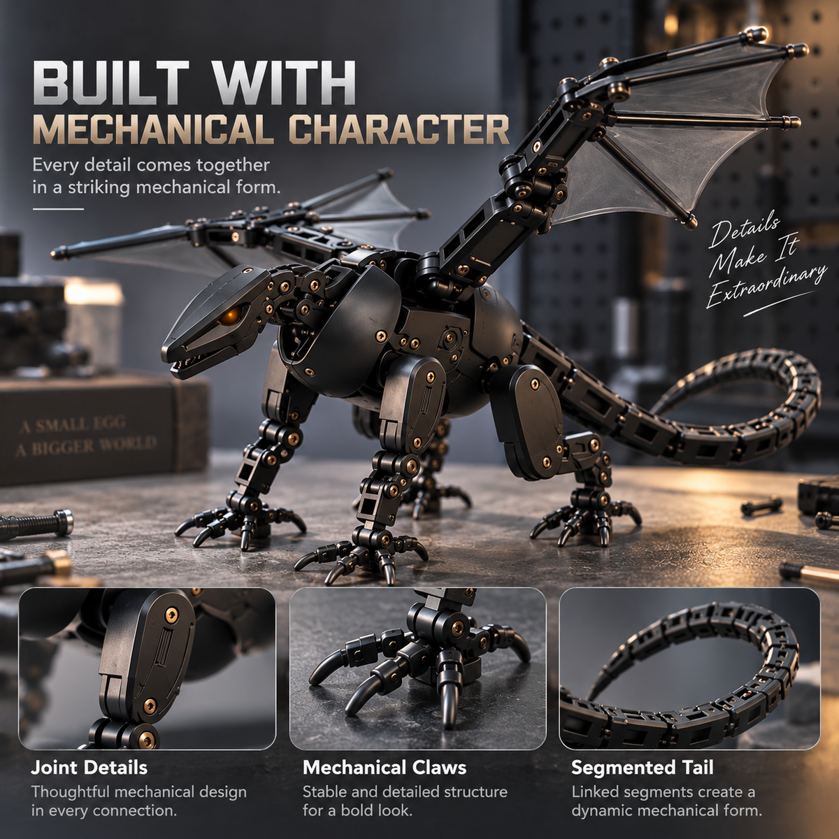 🐲DragonMorph – Egg to Dragon Transforming Mechanical Toy