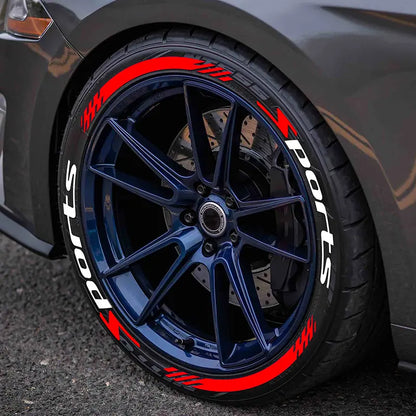 3D Racing Tire Lettering Kit-Suitable for cars and motorcycles