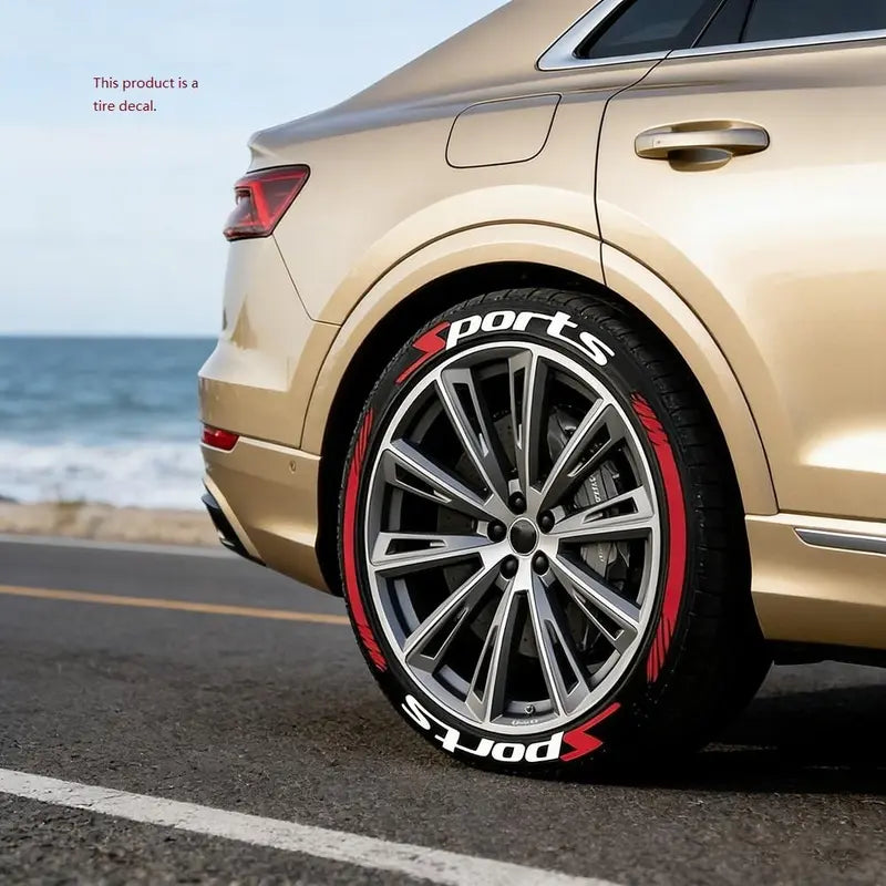 3D Racing Tire Lettering Kit-Suitable for cars and motorcycles