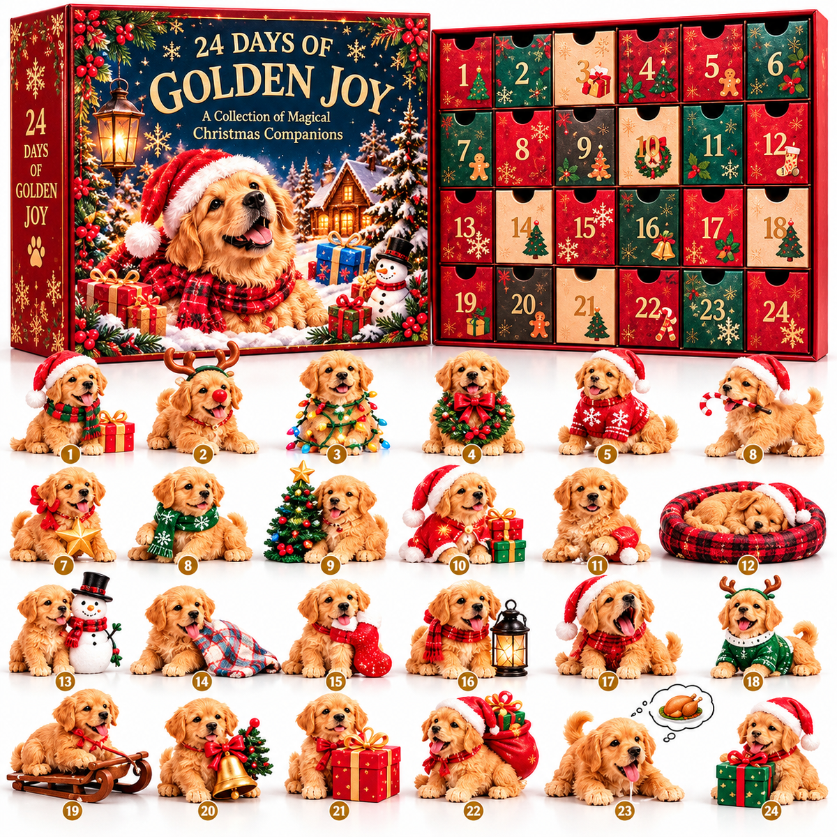 😂🐾 Who Ate Santa's Christmas Cookies?!  24 Days of Golden Retriever Mischief