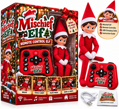 Remote-controlled moving musical Christmas elf