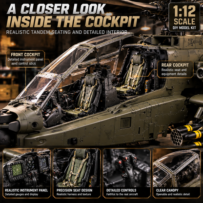 🚁 Attack Helicopter Model Kit ✨ Build Your Own Military Aviation Legend