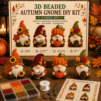 🔥Last Day 50% OFF🧵✨3D Beaded Gnome DIY Kit