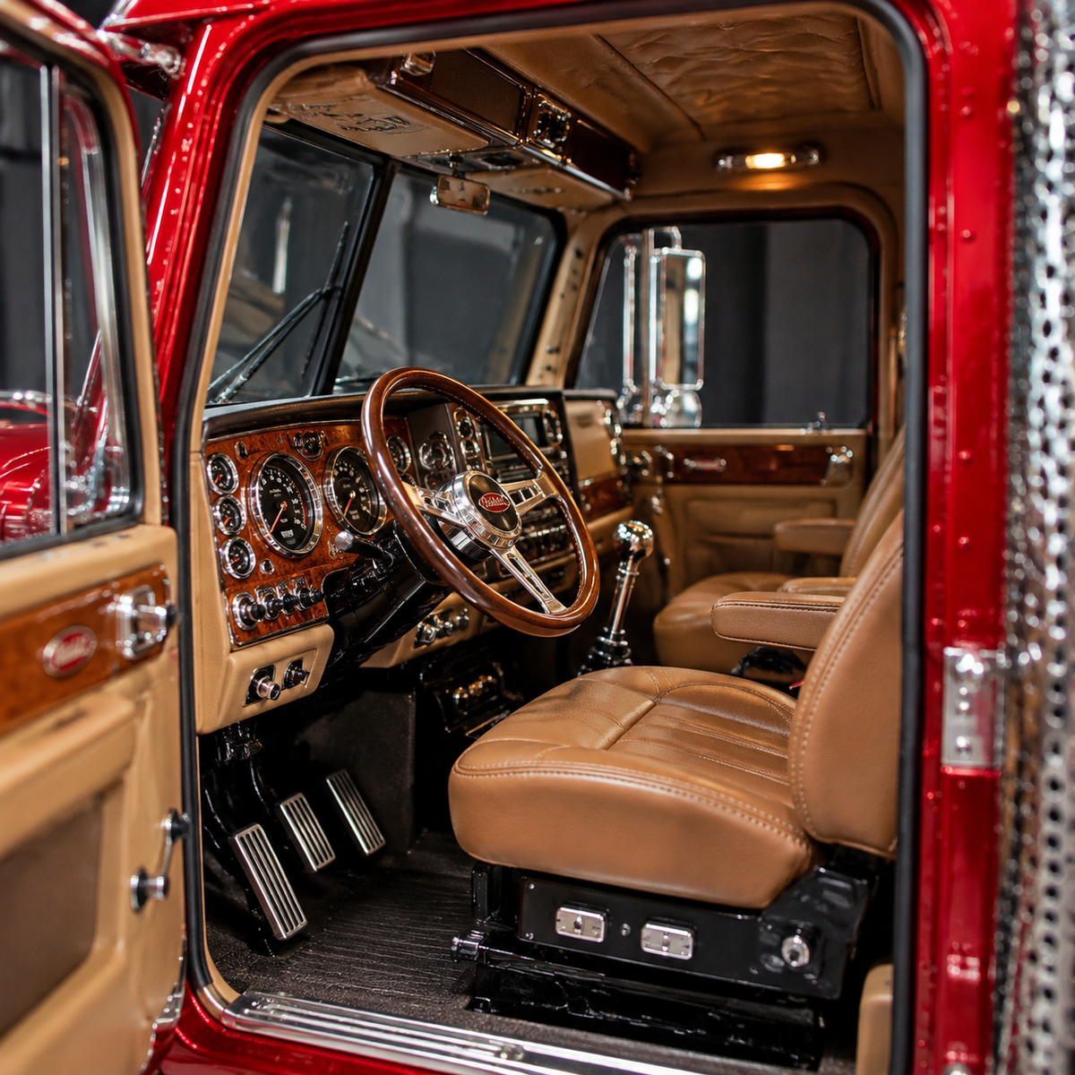 🚛 Candy Apple Red American Truck Model Kit – Build Your Own Classic Semi Truck