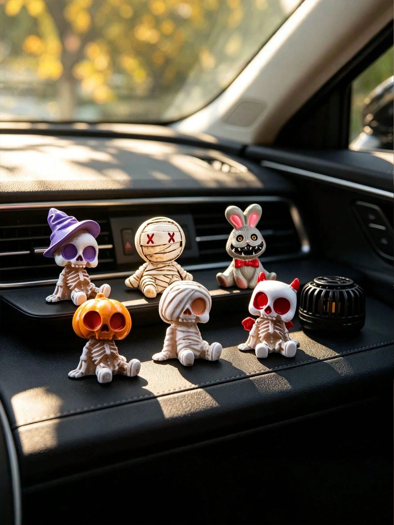 6pcs Halloween Funny Skeleton Mummy Figurines