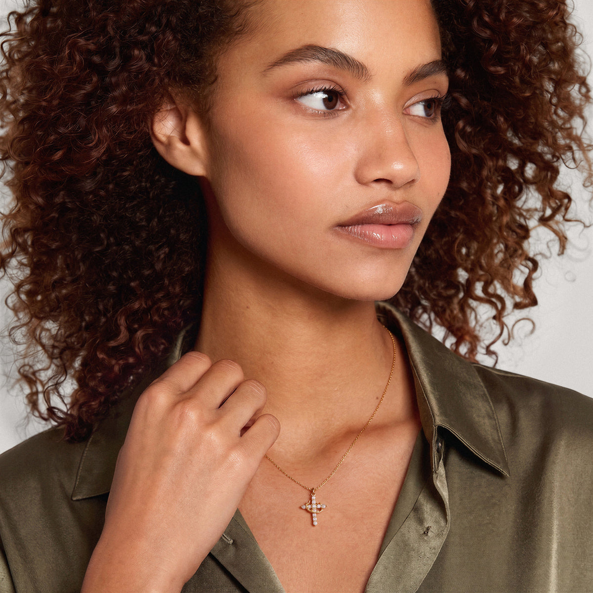 Cross and Crown Necklace