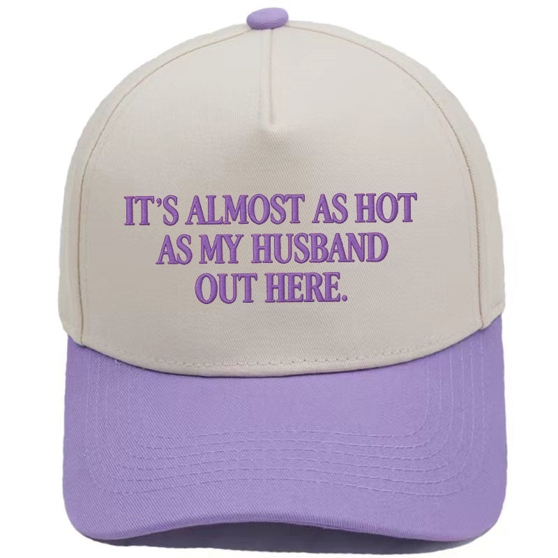 Funny "Almost As Hot As My Husband" Embroidered Hat
