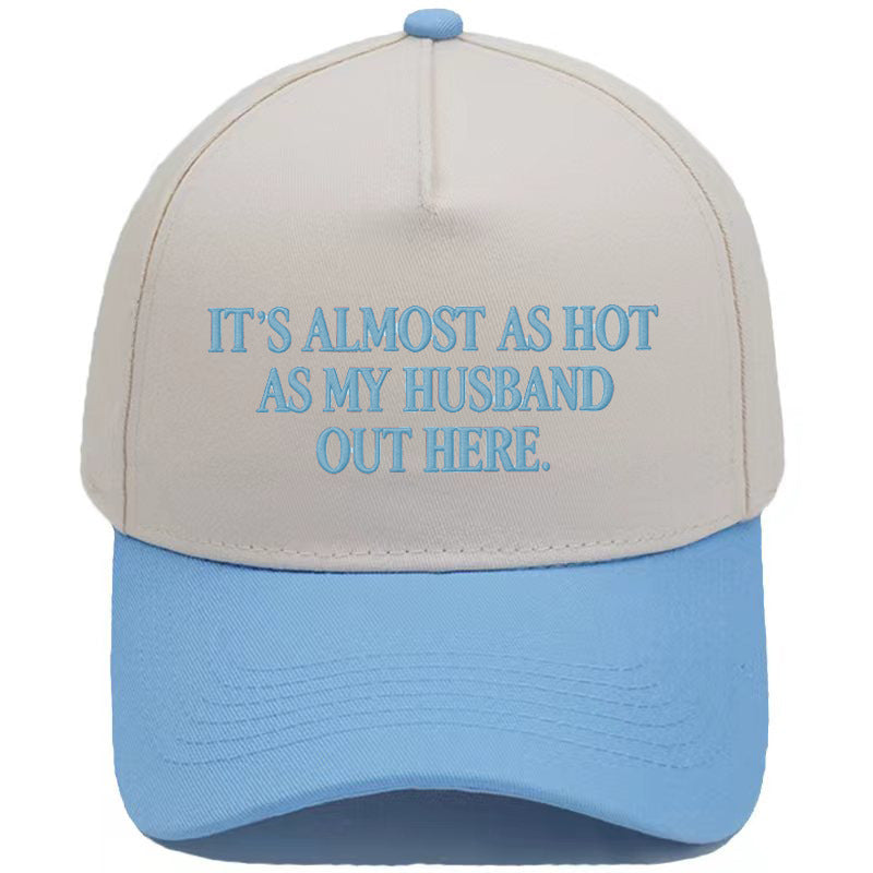 Funny "Almost As Hot As My Husband" Embroidered Hat