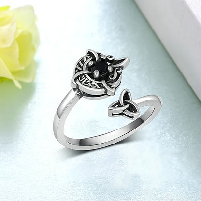 Gothic Witch Knot Ring-Adjustable Open Ring
