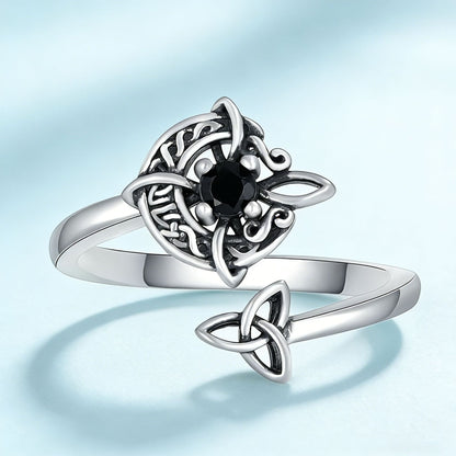 Gothic Witch Knot Ring-Adjustable Open Ring
