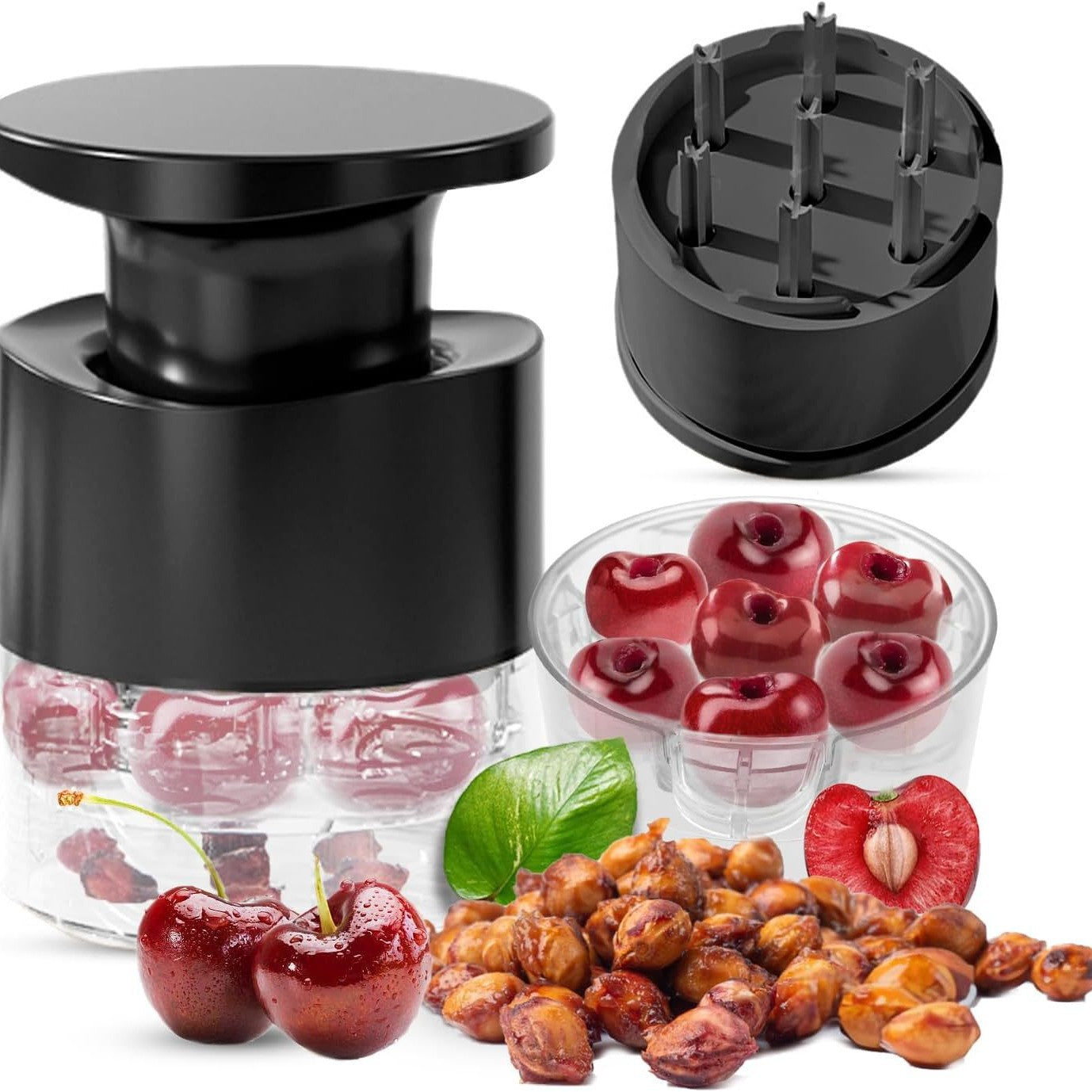 🍒Cherry Pitter Tool Pit Remover with Space-Saving Lock Design