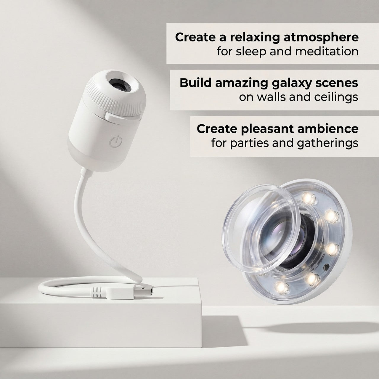 ✨Mini galaxy night light with color-changing & touch control