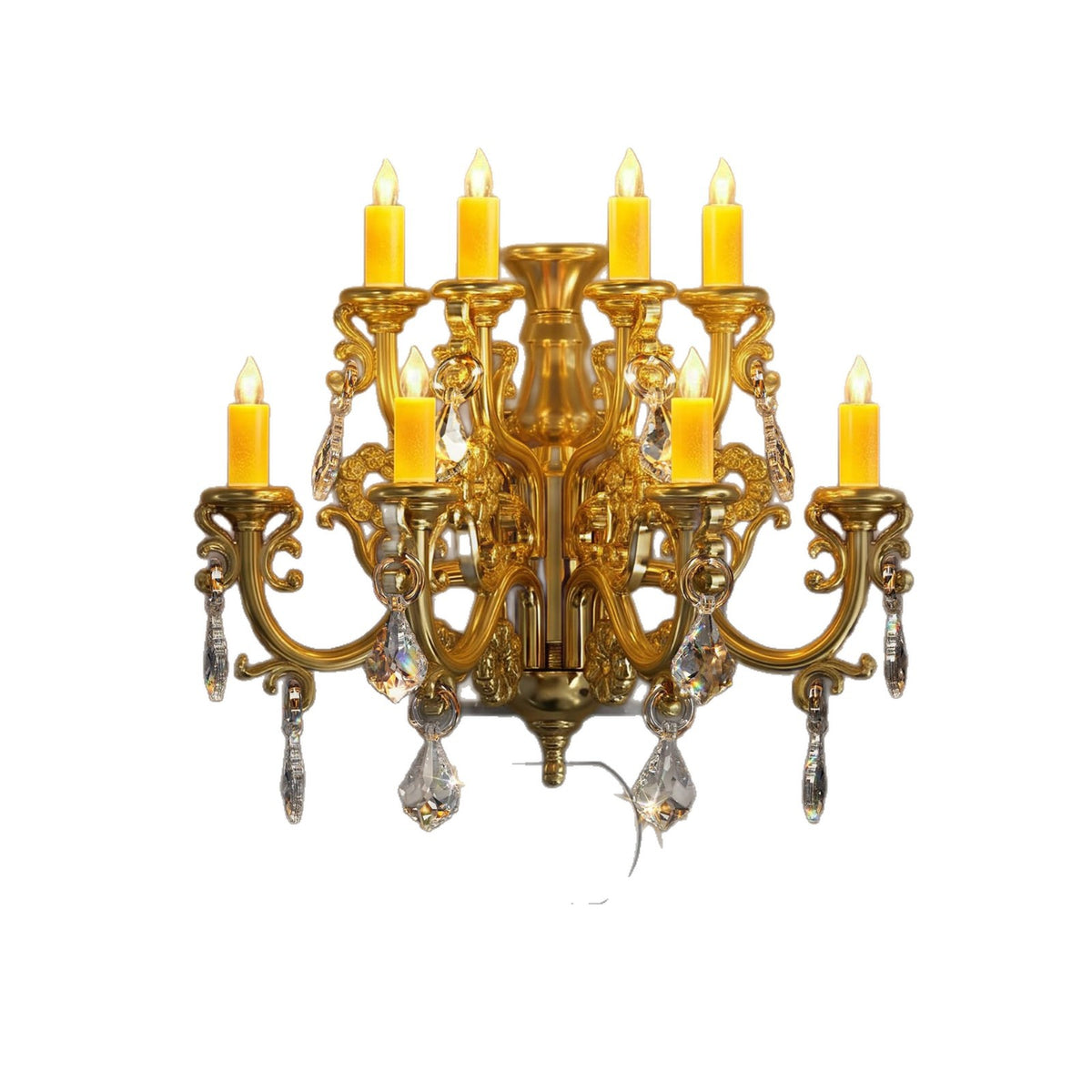 Vintage gold candle night light product view 5