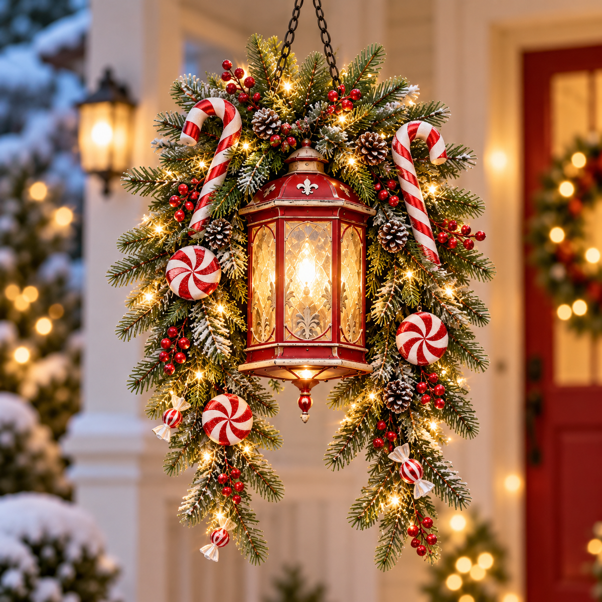🎄 Limited-Time Christmas Sale | Pre-Lit Hanging Lantern Collection – Glowing Lanterns, Cascading Greenery & 4 Festive Styles for a Magical Holiday Welcome ✨