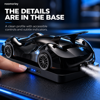 🏎️ Racing Car Aroma Diffuser – Dual Exhaust Mist, 6 Colors & Fragrance Cartridge Included ✨