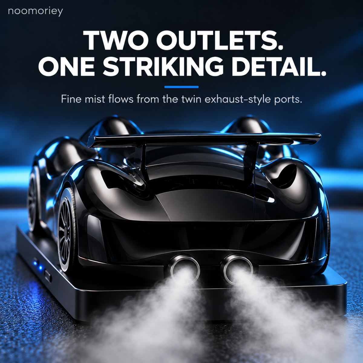 🏎️ Racing Car Aroma Diffuser – Dual Exhaust Mist, 6 Colors & Fragrance Cartridge Included ✨