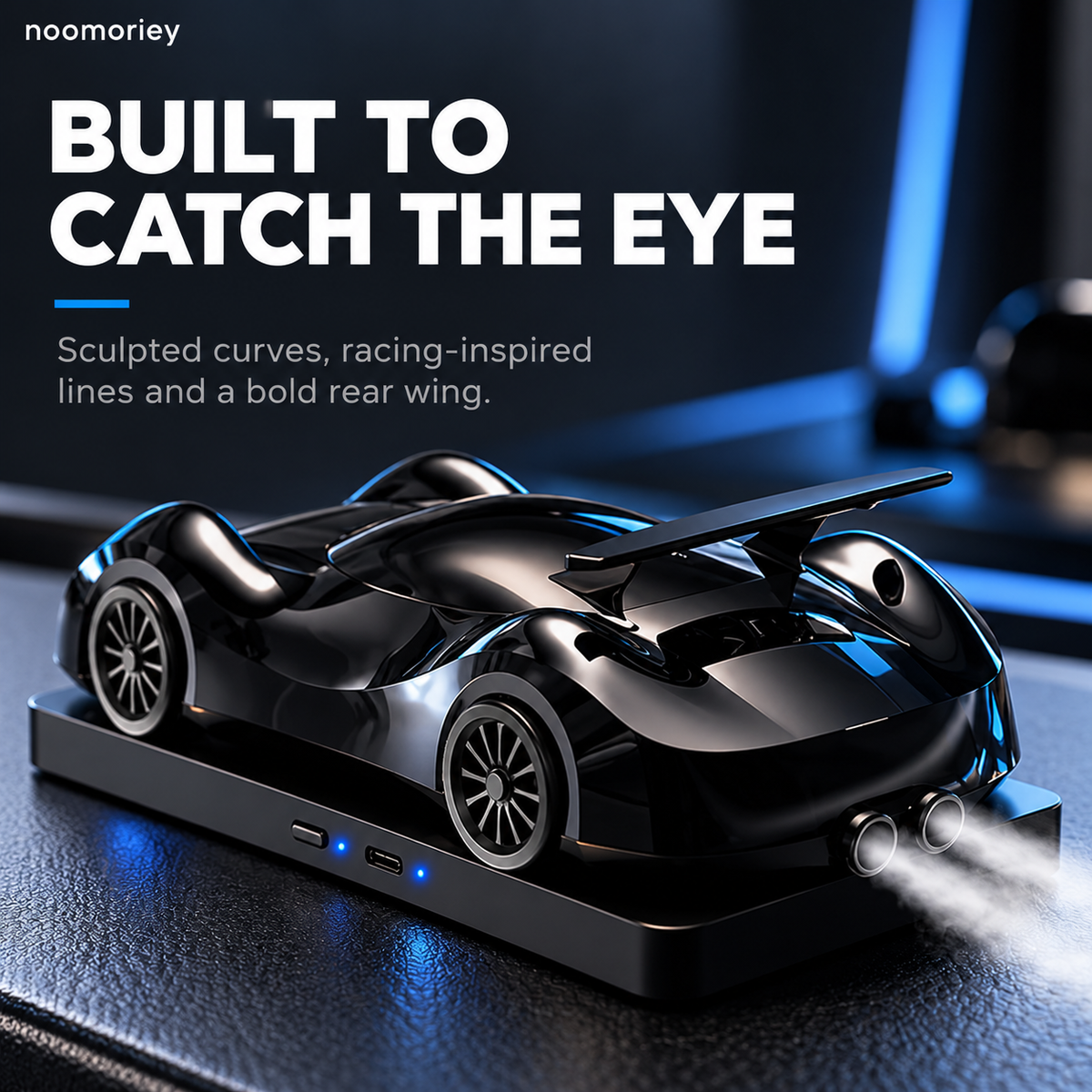 🏎️ Racing Car Aroma Diffuser – Dual Exhaust Mist, 6 Colors & Fragrance Cartridge Included ✨