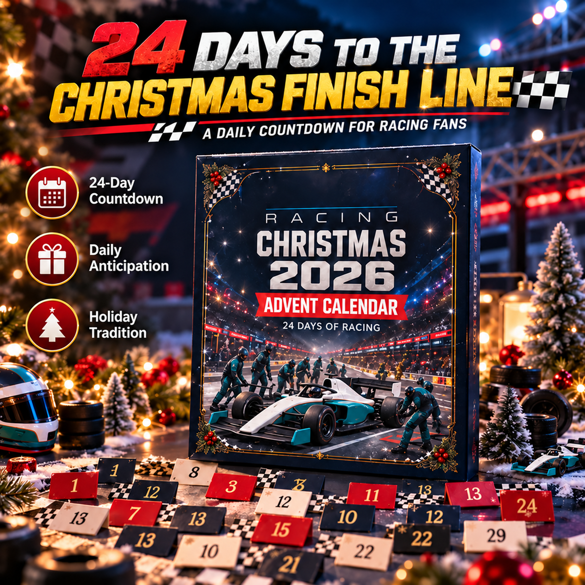 🏎️🎄 Racing to Christmas 2026 – 24-Day Motorsport Advent Calendar