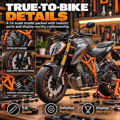 🔥 Limited-Time 49% OFF 🏍️ 1:6 DIY Motorcycle Model Kit – Build a Realistic Mini Bike with a Working Fuel Engine