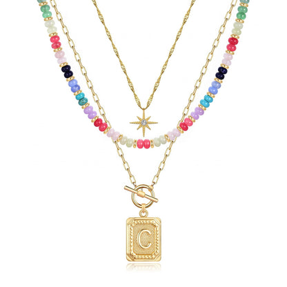 14K Gold Plated Layered Necklaces for Women