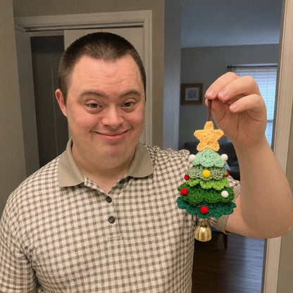 100% Handmade Crochet Christmas Tree Car Charm  - The Best Christmas Gift