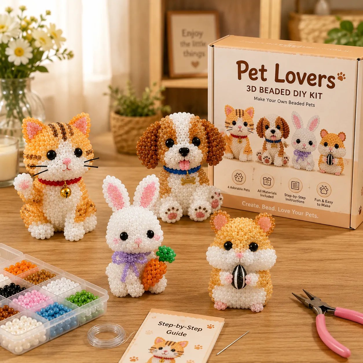 HOT🧵✨ Tiny 3D Beaded Animal DIY Kit