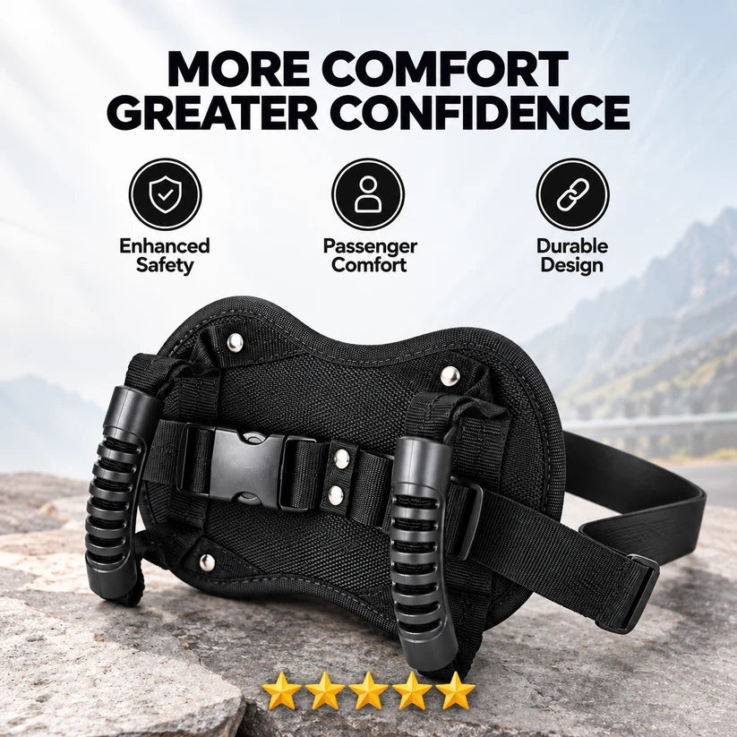 🏍️ Adjustable Passenger Grip Belt – ✋Motorcycle Passenger Waist-strap Safety Handle