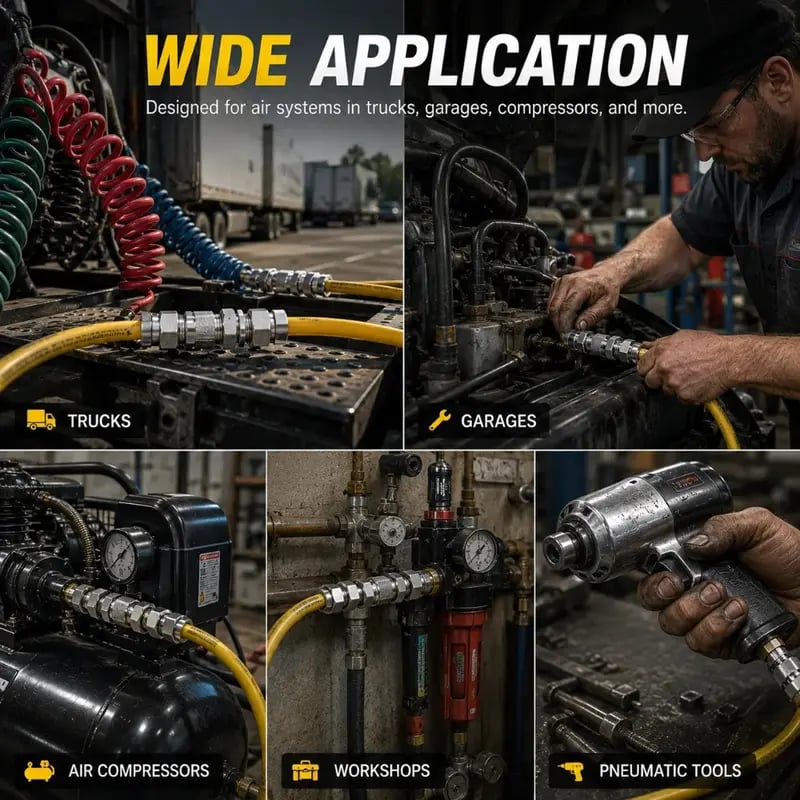 🔥HOT SALE🔥Heavy-Duty Truck/RV Air Line Fitting Kit (8-Piece Set)