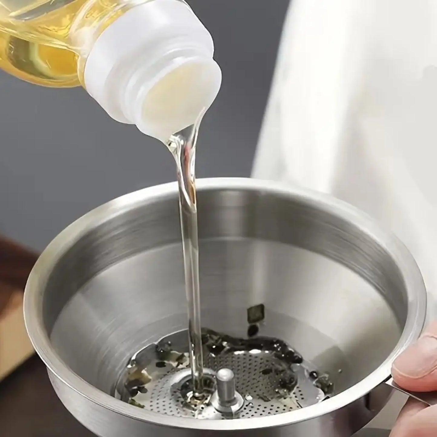 👨‍🍳Premium Food Grade Stainless Steel Funnel with Food Filter Strainer