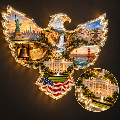 🦅🇺🇸 American Heritage™ Lighted Eagle Wall Art ✨