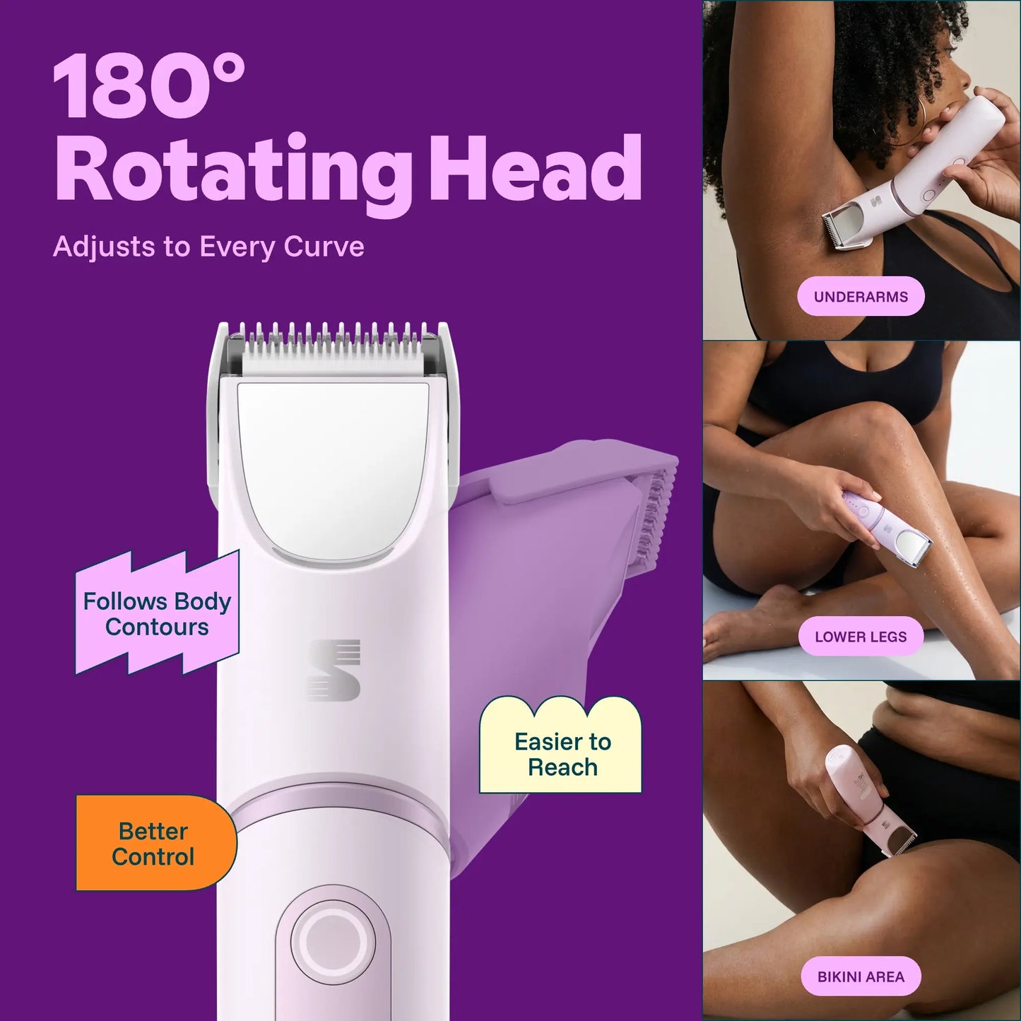2-in-1 Women's Electric Shaver with Light & Mirror