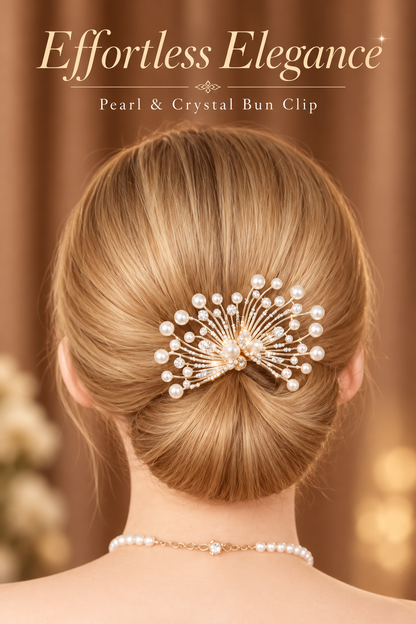 ✨ Elegant Pearl & Crystal Hair Tie – Effortless Elegance 🤍