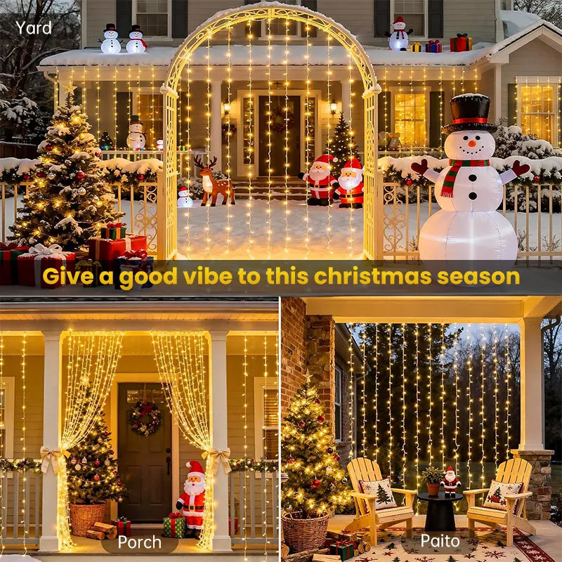 Remote-Control Led Curtain Light-9.8*9.8 FT