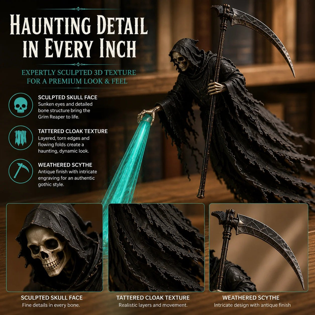 🎁Today 50% OFF🎁💀 The Soul Collector — Haunted Reaper Shelf Light